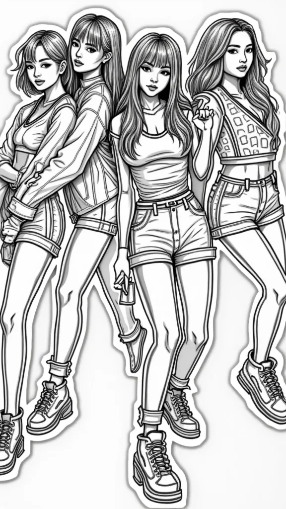 black pink coloring pages